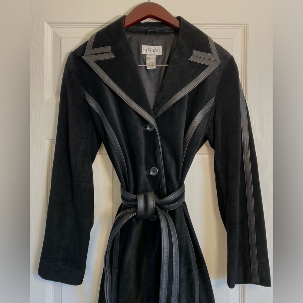 ALFANI Genuine Leather Coat Size: Small - Picture 2 of 10